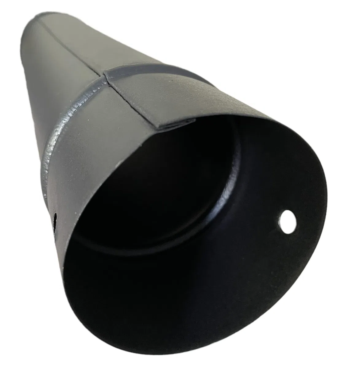 Gomito per Stufa a Legna in Lamiera porcellanata per Canna Fumaria (Gomito da 90° - 12 Ø cm, Nero Opaco)