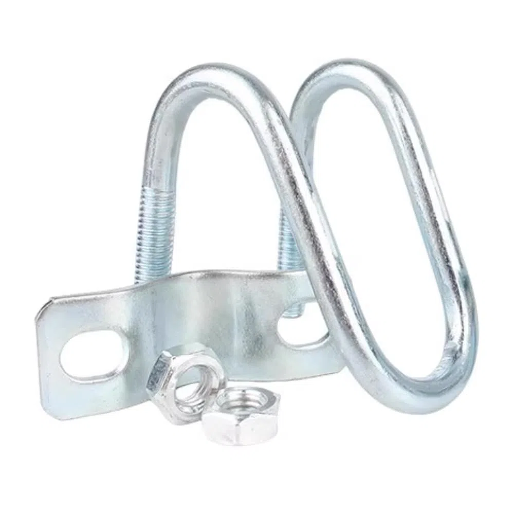 10 morsetti a croce con doppio bullone a U, materiale zincato per tubo 1,2"x3/4" (25x40 mm) Connettore per impalcature per serre
