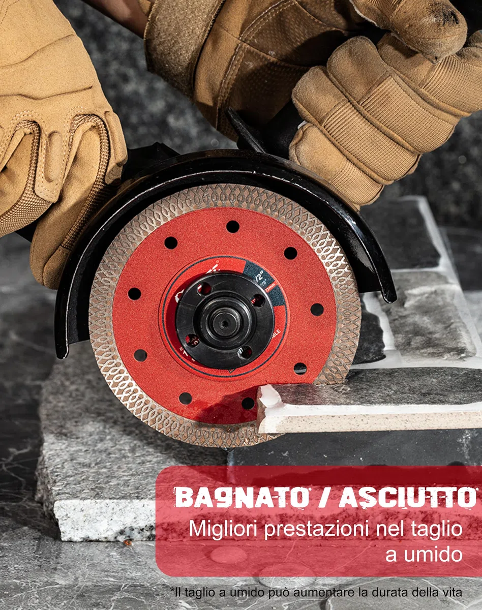 EZARC Disco Diamantato 115 mm, Disco Diamantato Gres Porcellanato Extra Sottile, Dischi Diamantati per Gres Porcellanato, Ceramica, Marmo, 2 Pezzi