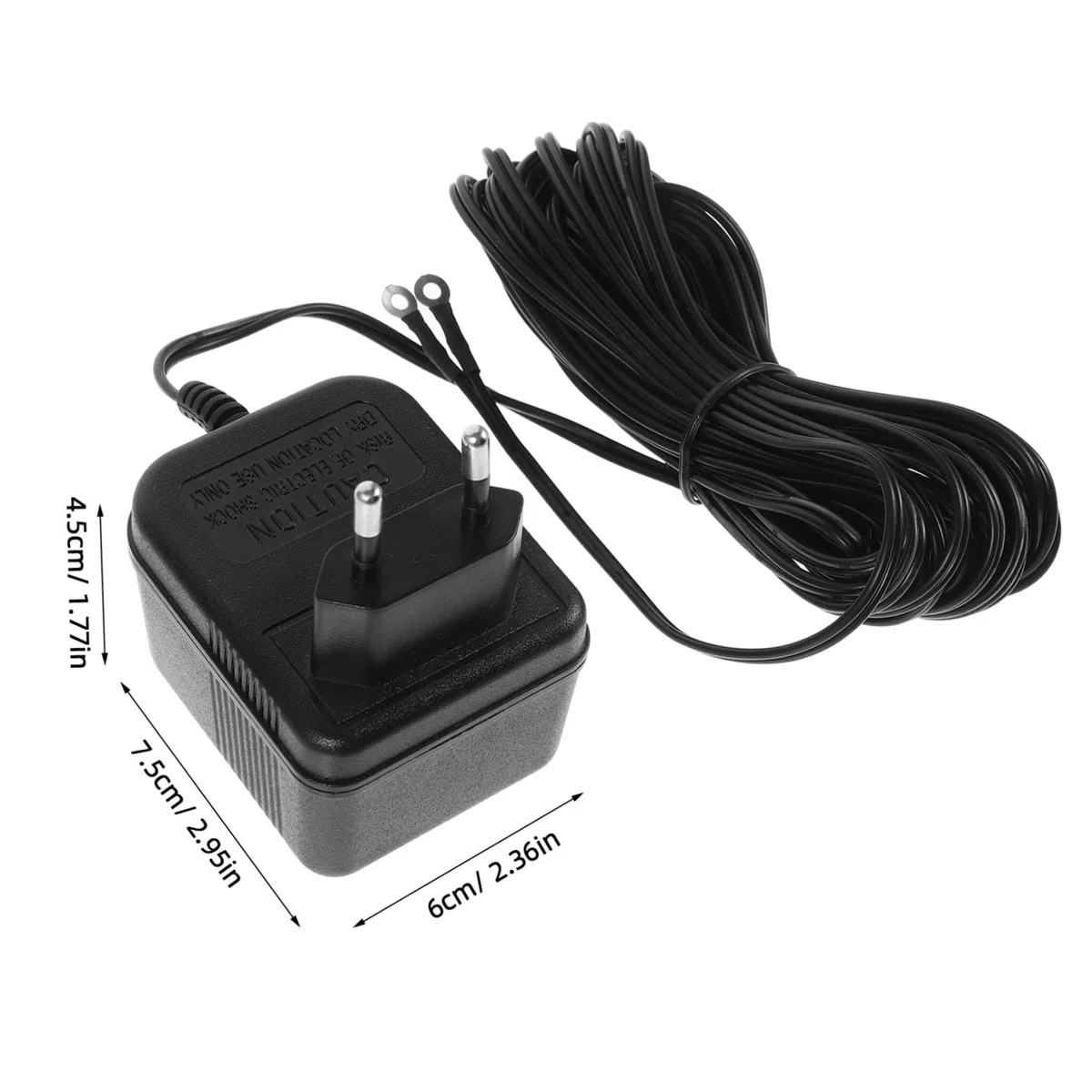 NUOBESTY Trasformatore Certificazione Europea 24v500mah per e Cavo Blink Campanello Design Elegante 5/8 Metri in Plastico Nero, Compatibile Uso Domestico