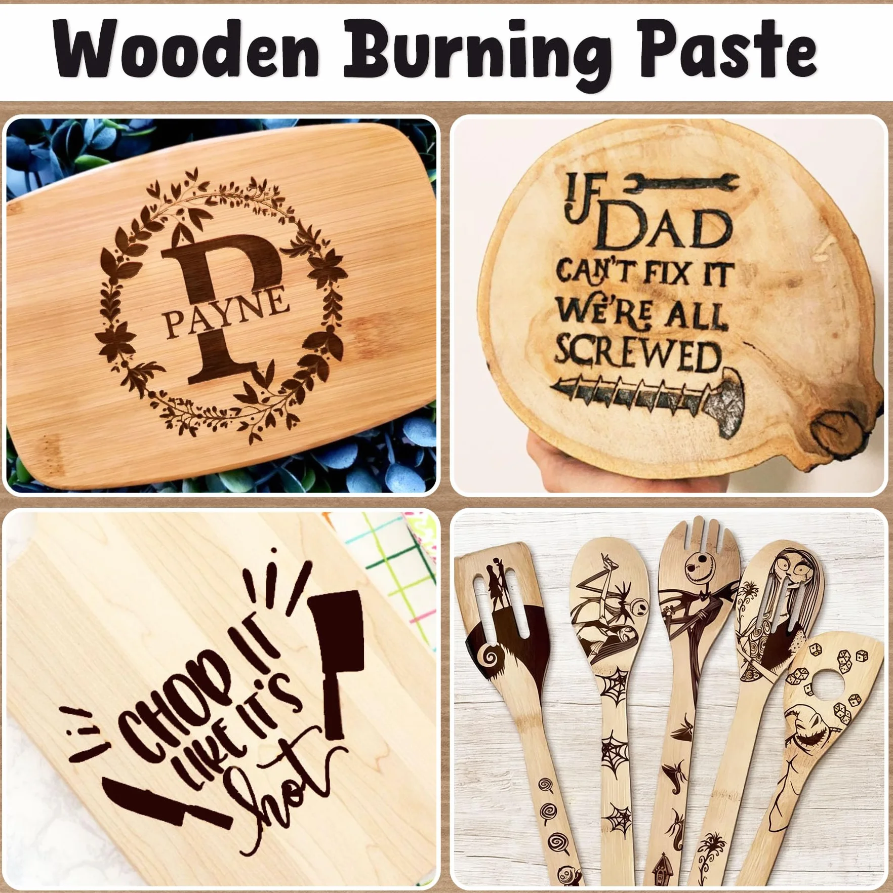 150g gel bruciante in legno, caldo attivato Marker Paste per Wood Burn Paste, creazione di arte magica in pochi minuti, utilizzato per il disegno, arti fai da te