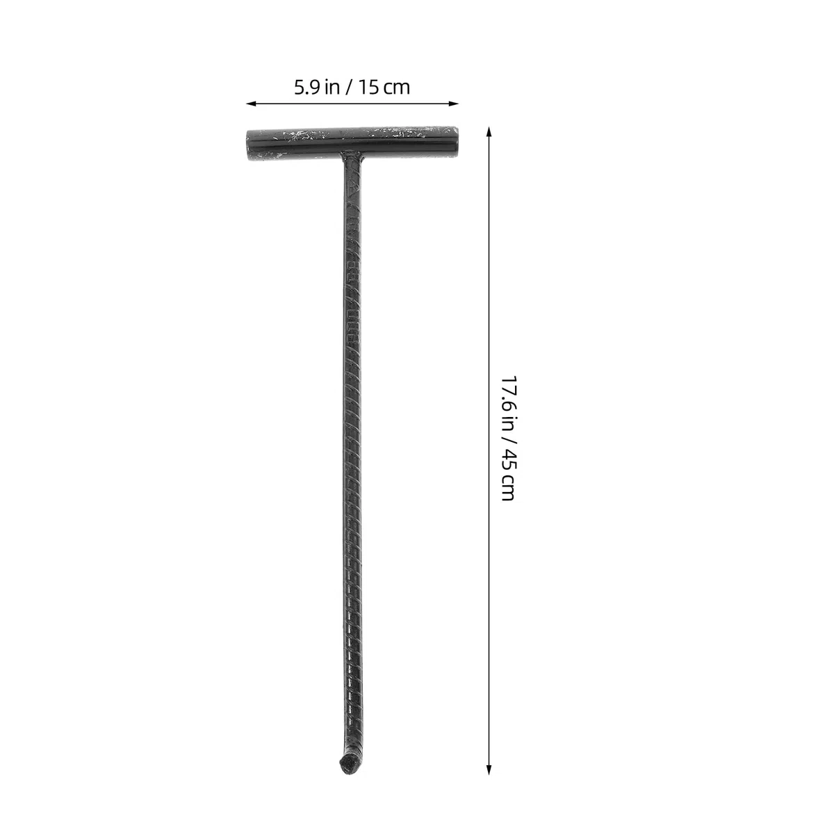 YARNOW Sollevatore del canale in acciaio inox, gancio per coperchio di scarico, gancio per coperchio di scarico, gancio a T, gancio per coperchio del canale, copertura della scacchiera, 400 mm