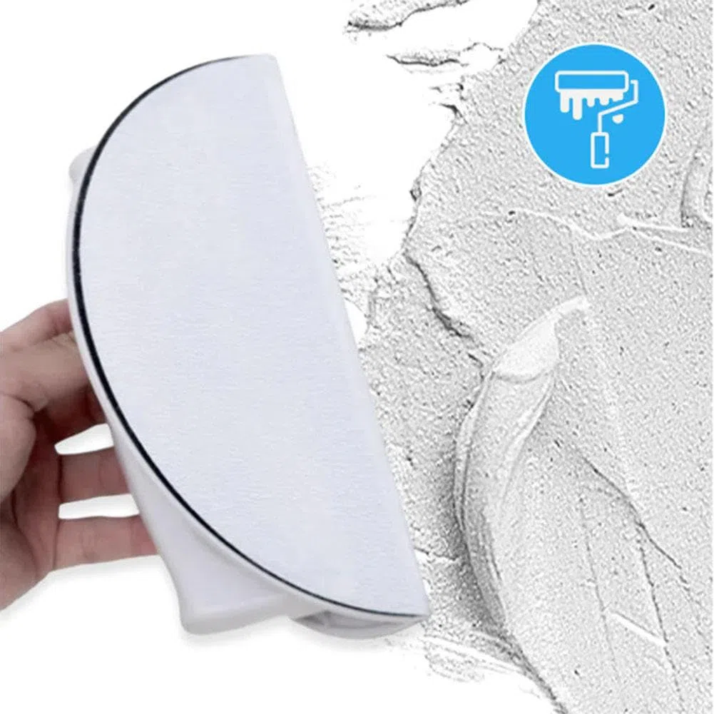 Levigatrice angolare per cartongesso, strumento di levigatura semicircolare ad angolo retto + 10 pezzi di carta vetrata, levigatrice manuale per pulizia e lucidatura di pareti angolari