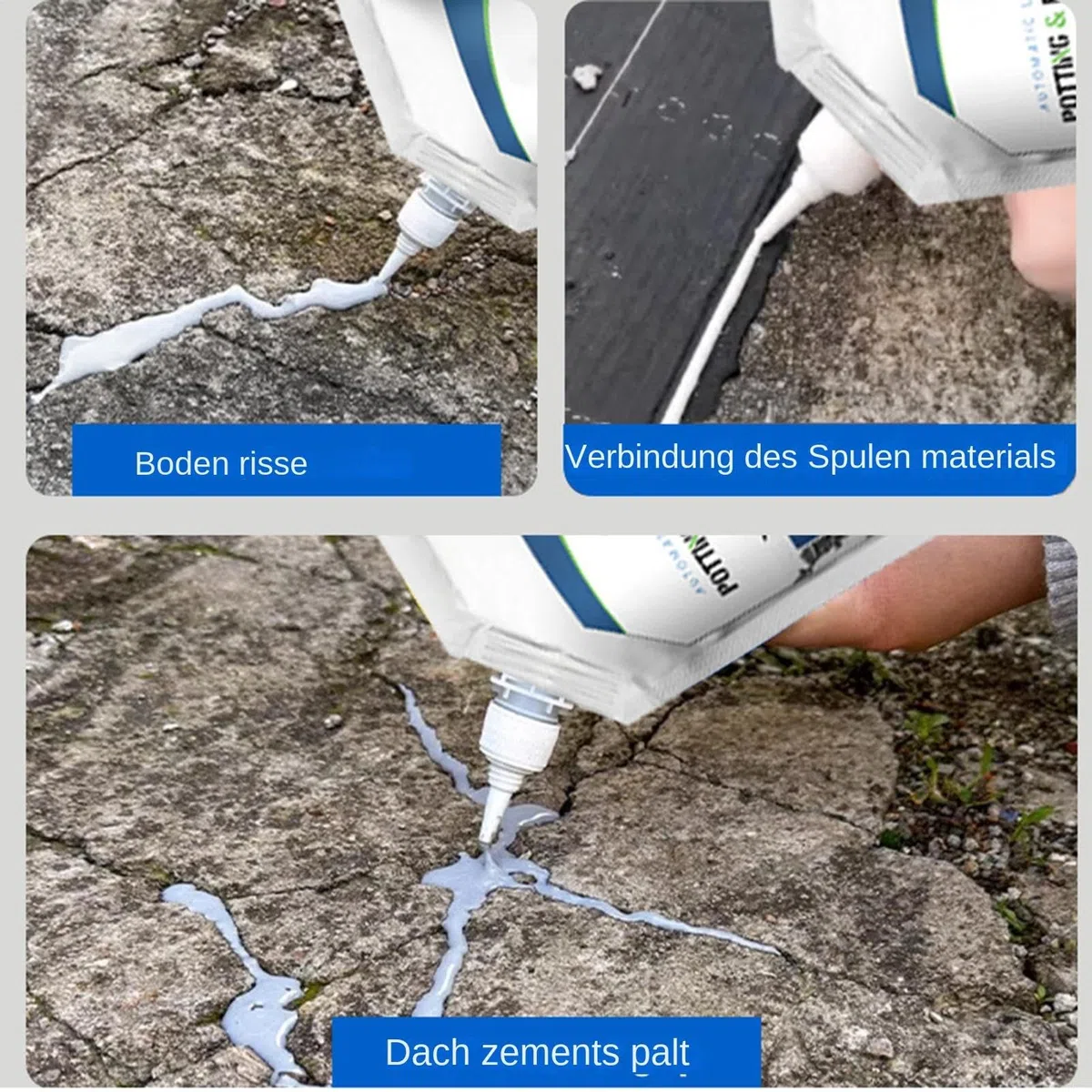 Riempitore per crepe di cemento, altamente elastico, tetto, , marciapiede, terrazzo, sigillante autolivellante per riparare lastre di cemento, adesivo impermeabile per fughe, autolivellante
