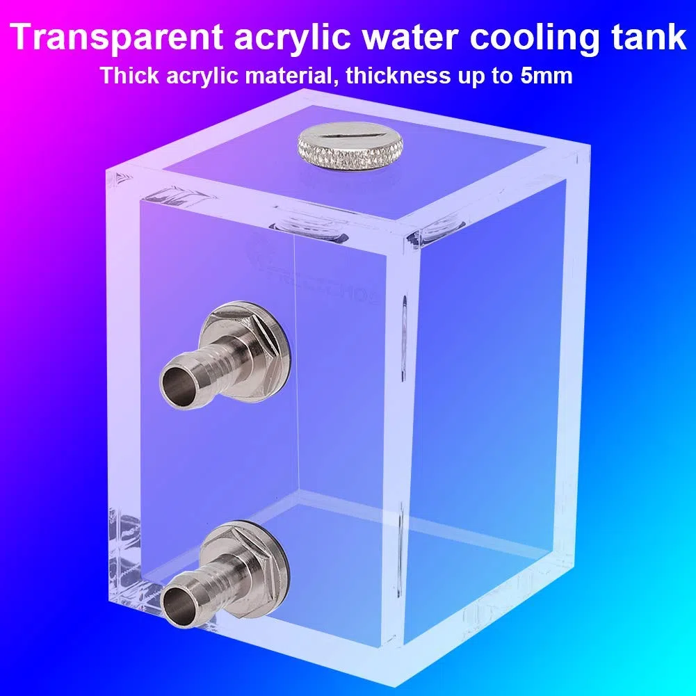 Ejoyous Serbatoio di Raffreddamento Ad Acqua Acrilico Trasparente, Professionale e Affidabile, capacità di 200 Ml, Dissipazione del Calore più Rapida, Materiale Acrilico Spesso, a Prova di Perdite