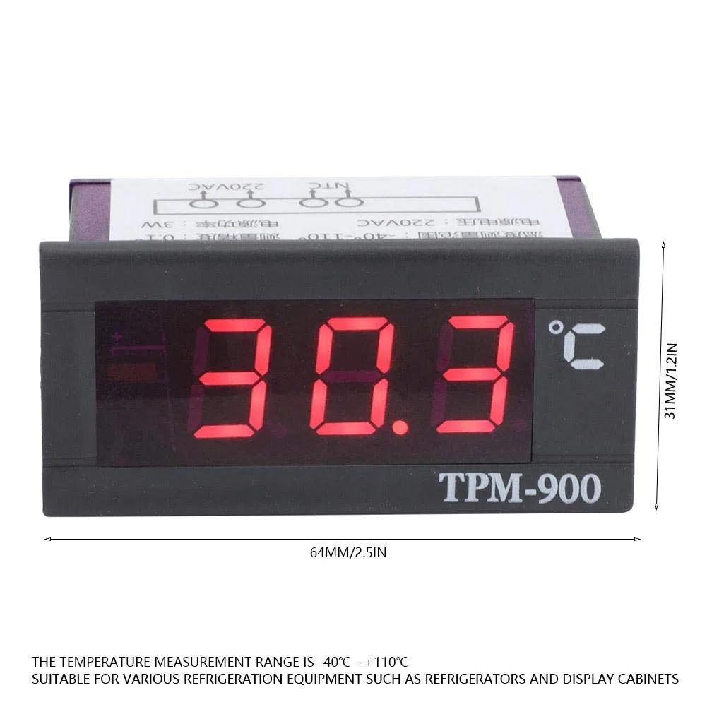 Termometro Digitale LCD Termometro, Indicatore Pannello Misuratore di Temperatura, -40 ℃ - + 110 ℃ Misuratore elettronico di umidità relativa alla temperatura