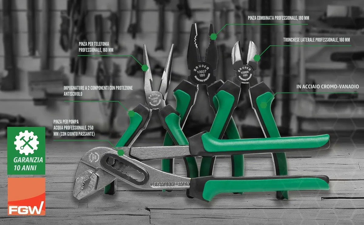 Mannesmann M10997 - Set di 4 pinze