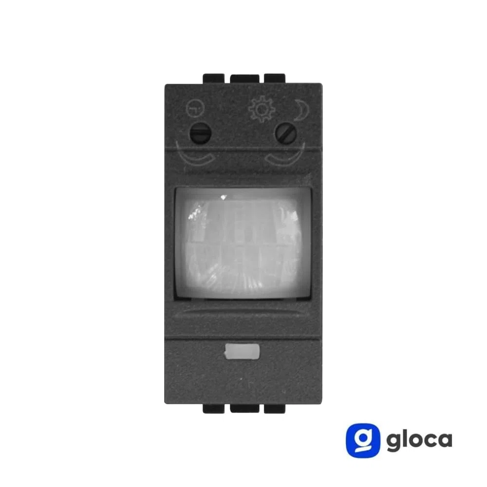 gloca Sensore Movimento 1P Con Set TEMPO/LUX Compatibile Living (Nero)