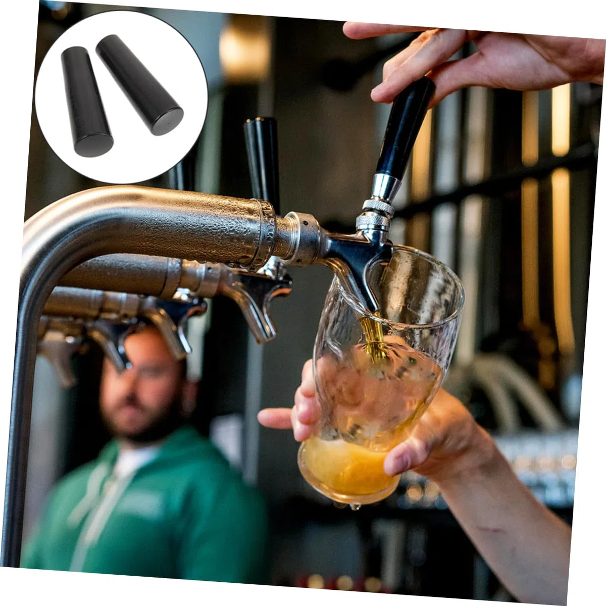 Maniglie Impugnatura Ergonomica per Rubinetto della Birra in Plastica 3 Pezzi Antiscivolo Nero per Kegerator e Rubinetto Birra Uso Casa o Bar