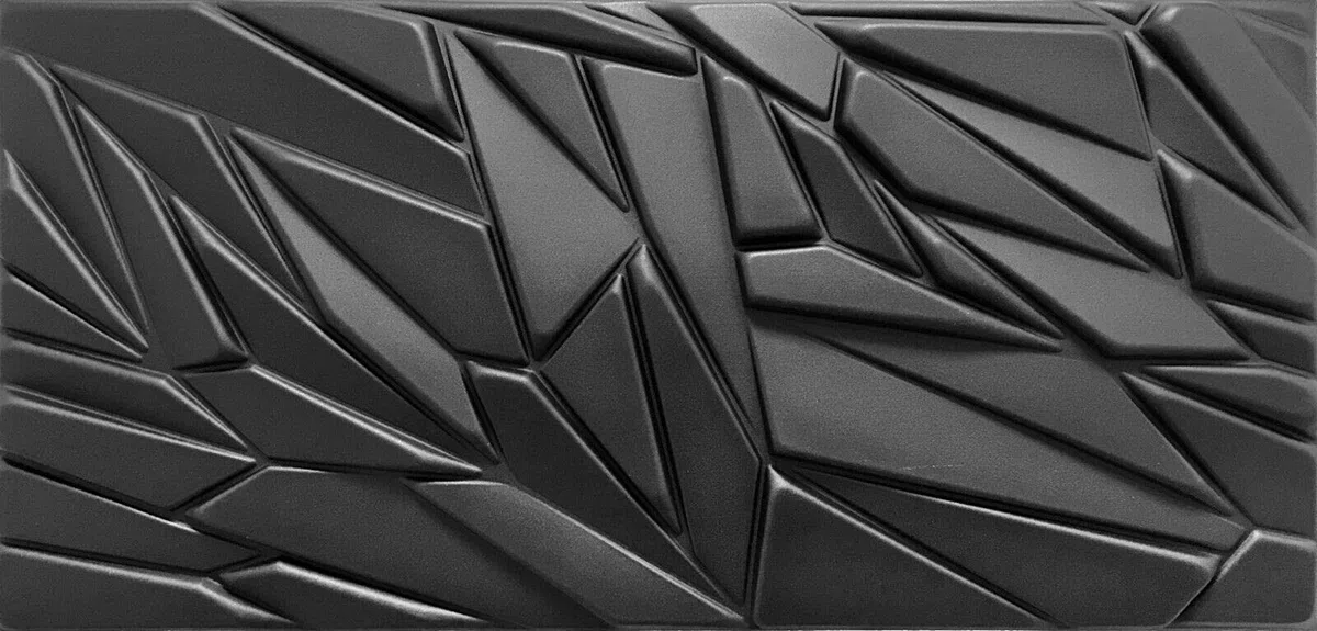 Deccart - Pannelli murali decorativi per pareti 100x50 cm - Pannello decorativo 3d - polistirolo da parete soffitto - 3d wall panel - Decorazione muro - Pietra nera - 8 pezzi (4 m²)