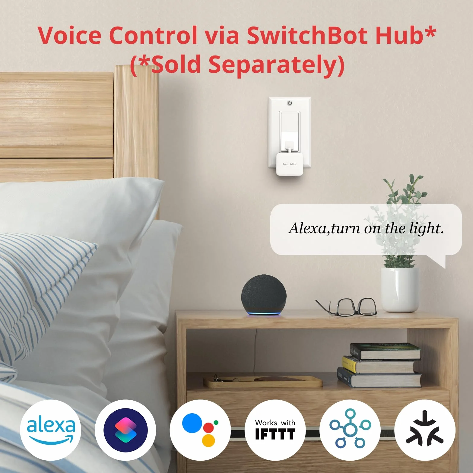SwitchBot Interruttore Robot Intelligente - Controllo APP Bluetooth o Timer, Facile da Usare, Necessità SwitchBot Hub per Supportare Alexa, Google Home e il Telecomando, Automazione Domestica (Bianco)