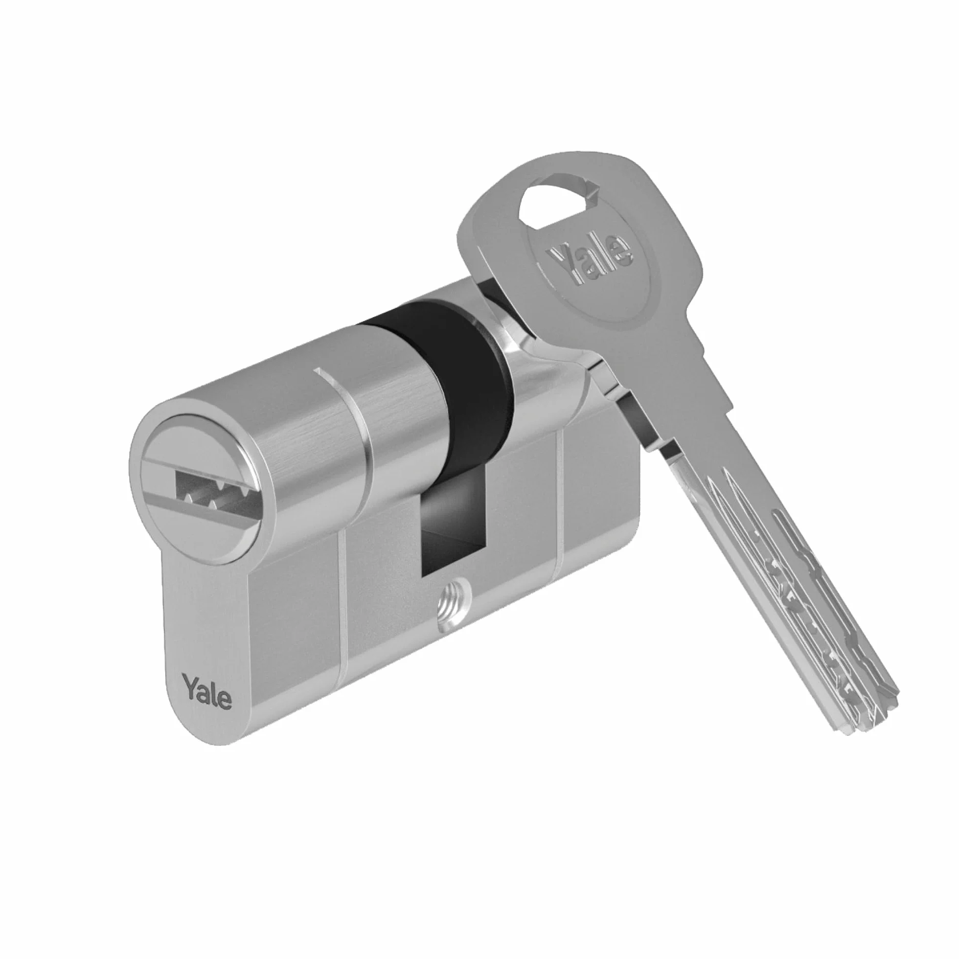 Yale Cilindro europeo 2100 Serie 30/40 mm Cromo lucido Doppio cilindro, con 5 chiavi incluse per garantire massima sicurezza, ideale per porte blindate e porte d’ingresso