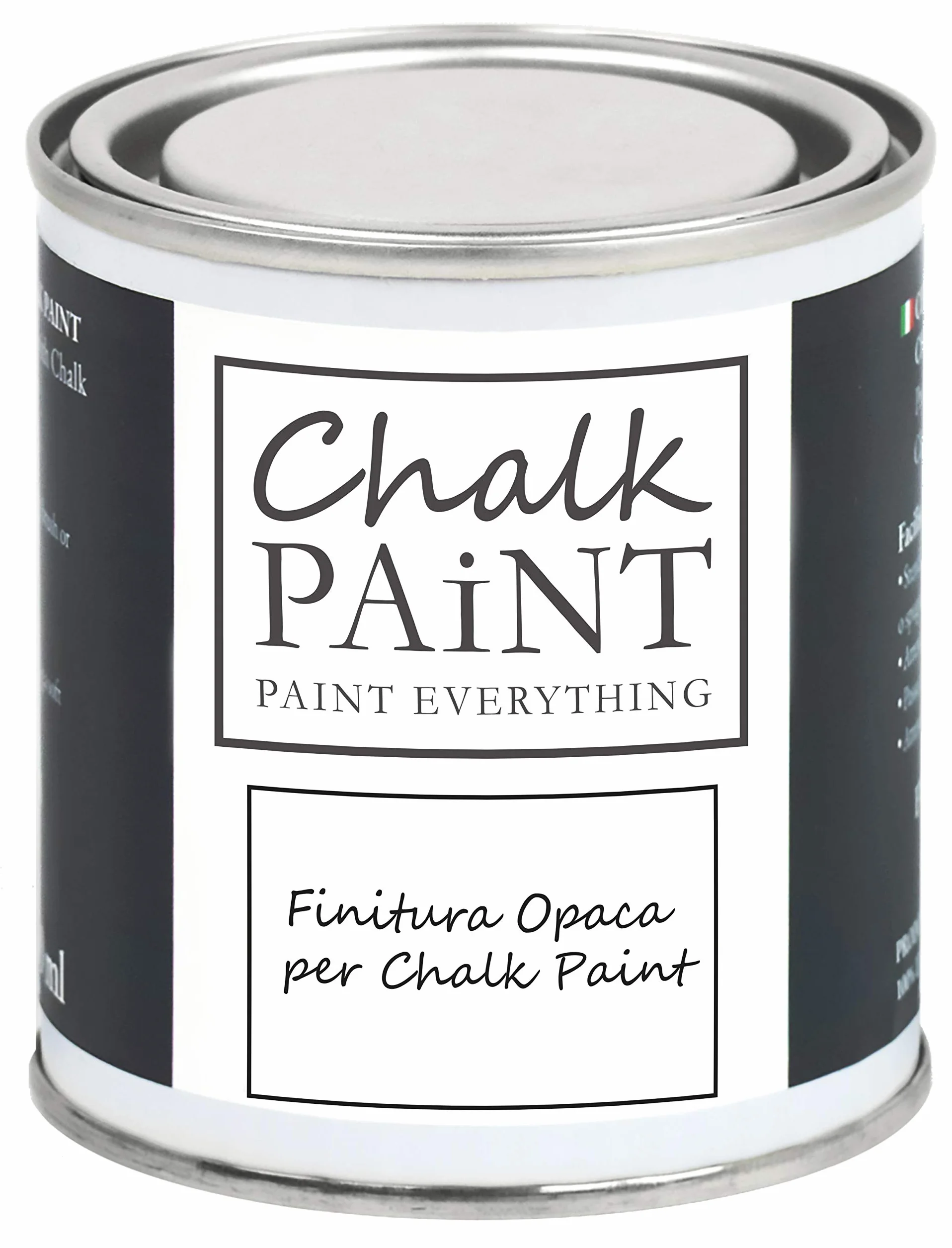 CHALK PAINT EVERYTHING Bianco Gesso & FINITURA - Kit Pronto Vernicia e Proteggi (250 ml + 250 ml)
