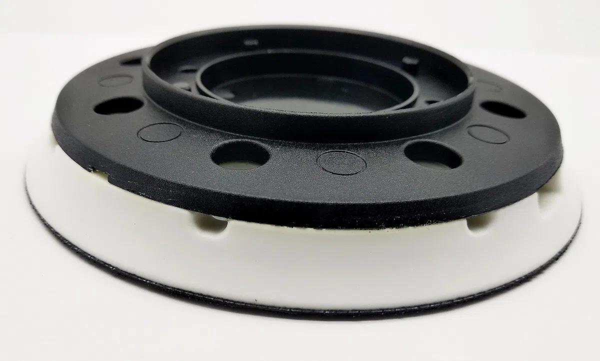 Ø 125 mm piastra di supporto in velcro duro per Festool ES 125, ETS, ETSC 125, piatto abrasivo, 8 fori; compatibile con: ST-STF 125/8-M4-J W-HT 492280 Jetstream