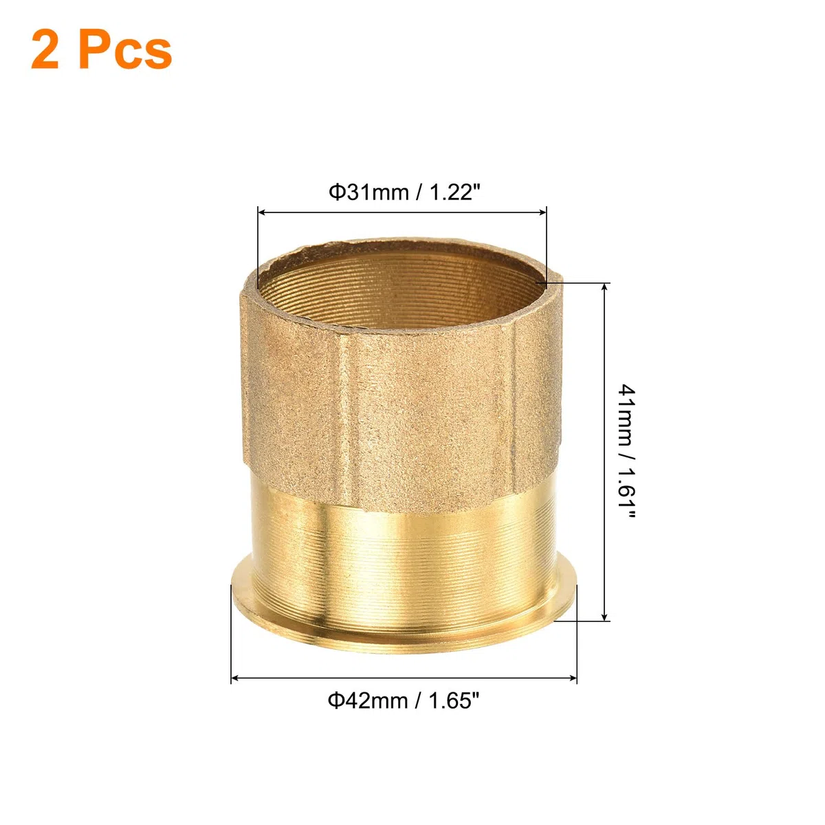 QUARKZMAN 2 Set di Dado di Bloccaggio per Rubinetto con O-Ring da 1,22 Pollici, Dado di Bloccaggio Femmina per Idraulica, Raccordo a Dado, Fissaggi per Guarnizioni