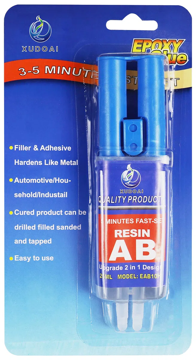 XUDOAI, Resina Epossidica, Adesivo per Iniezione Trasparente, Riparazione legno, Plastica, Vetro, 25ml