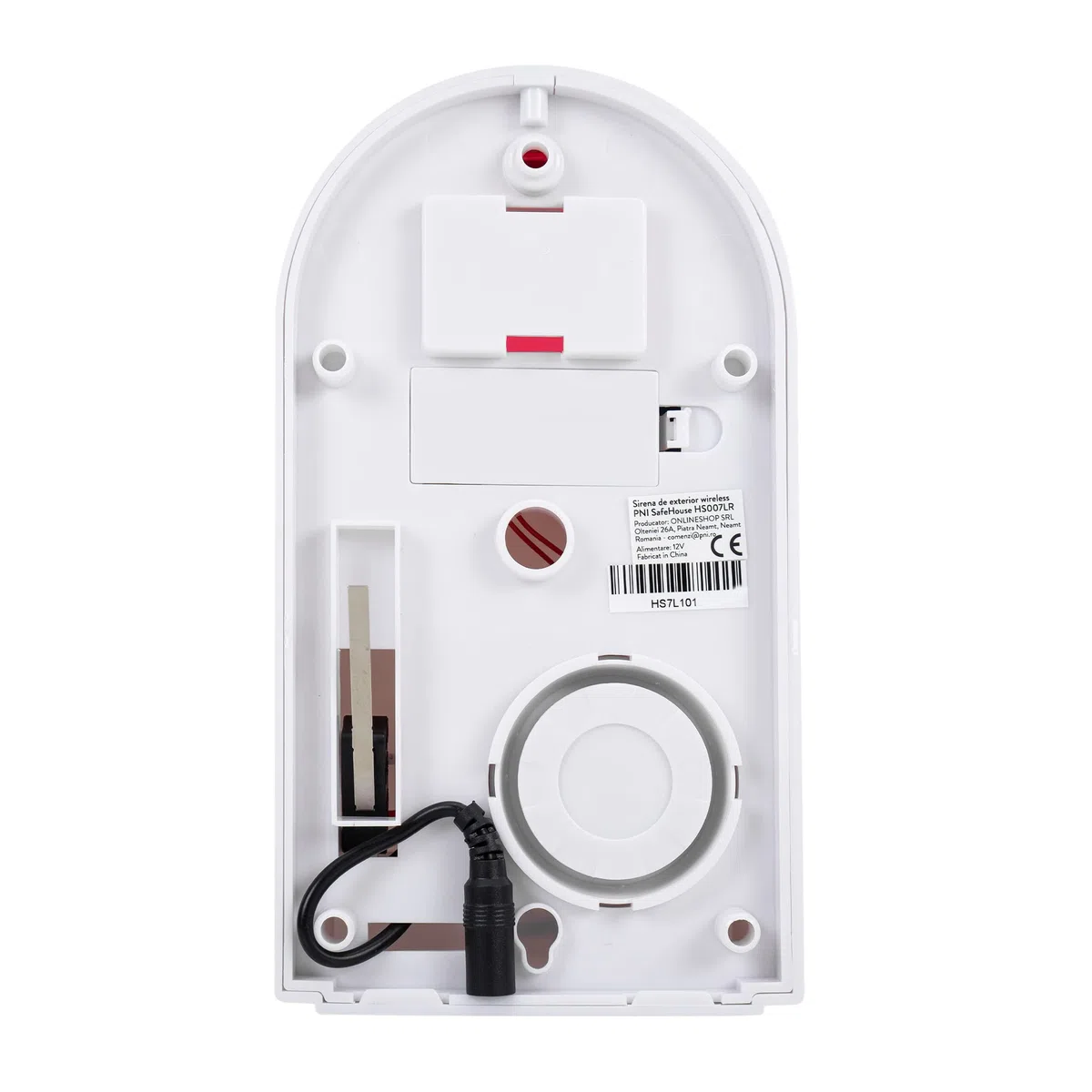 PNI SafeHouse HS007LR - Sirena radio per esterni, con batteria e alimentatore di rete, per impianti di allarme radio