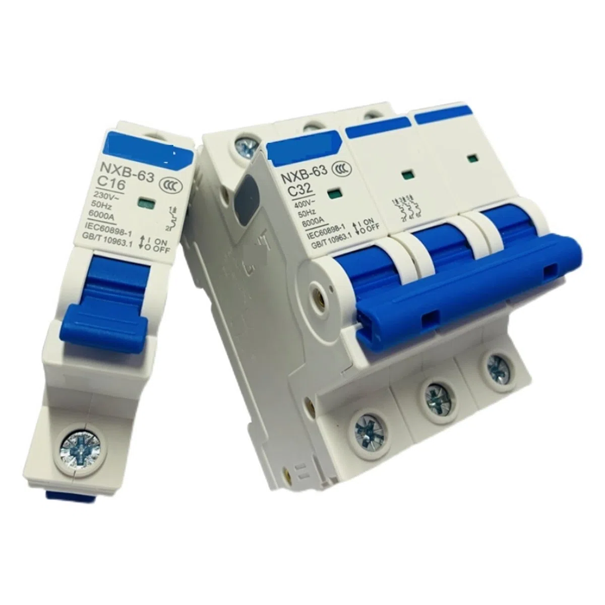 1 pz Interruttore automatico in miniatura NXB-63 MCB 3P C6 C10 C16 C20 C25 C32 C40 C50 C63A for sostituire l'interruttore dell'aria DZ47-63(32A)