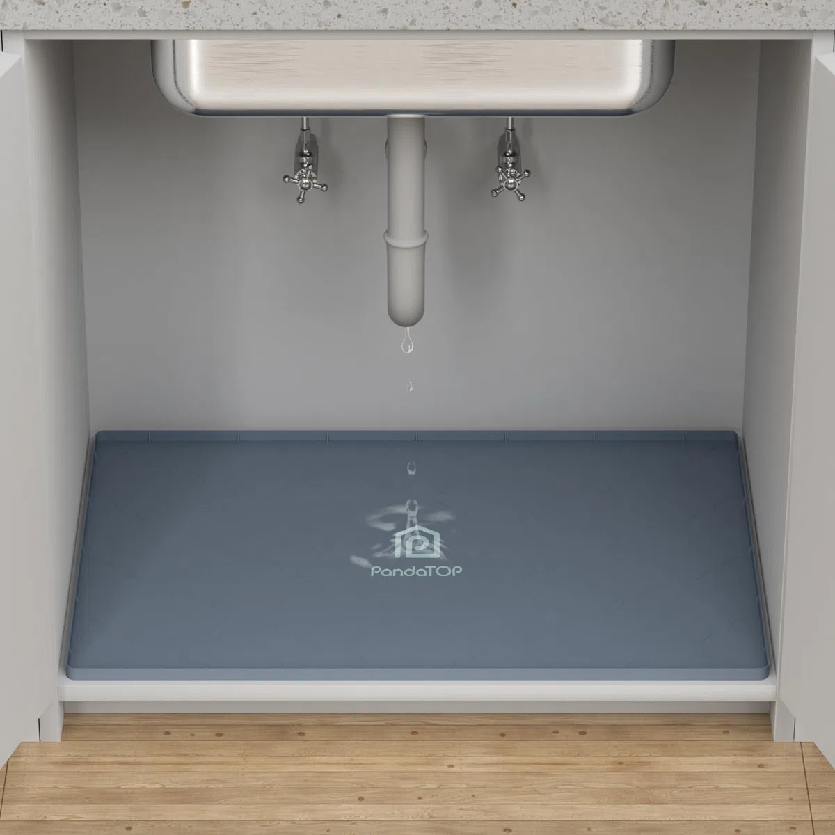 Tappetino per lavello, 71 x 55,9 cm, in silicone, impermeabile e flessibile, per cucina, bagno e lavanderia