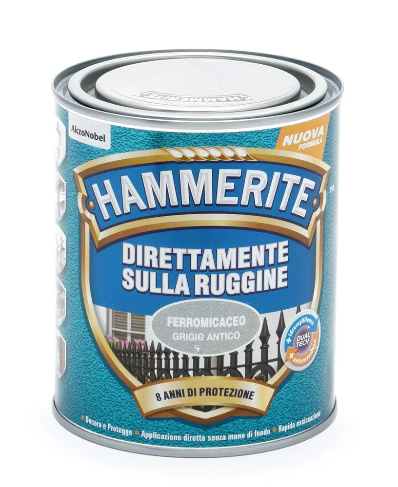 Hammerite Direttamente Sulla Ruggine Ferromicaceo Grigio Antico 2.5 l
