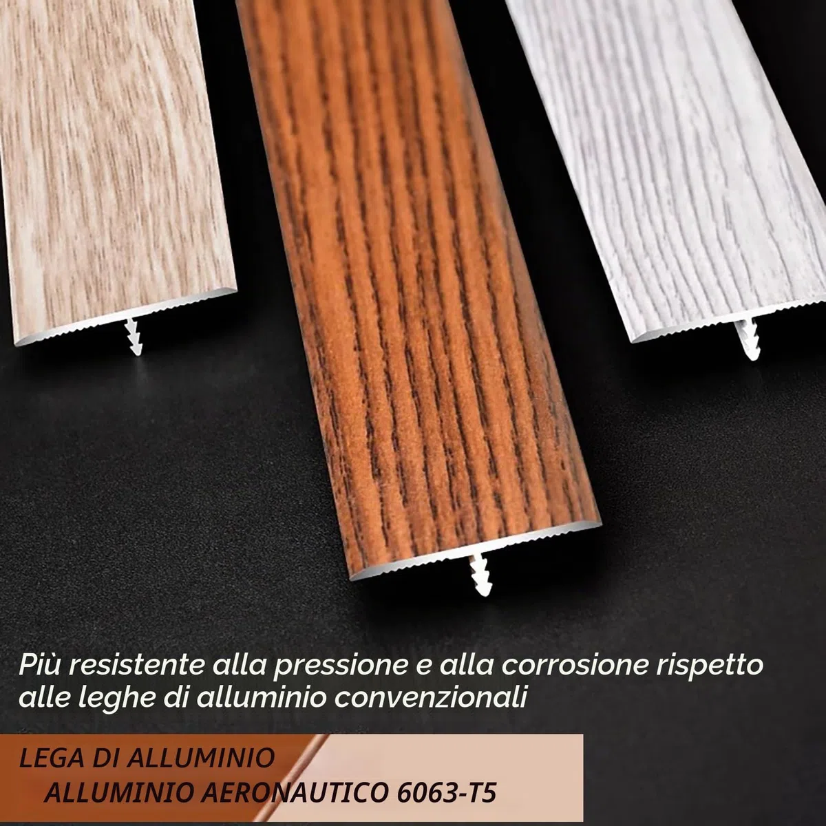 3 Pezzi Profilo Di Transizione A Forma Di T - Soglia Universale Da 90cm Per Pavimenti Laminati, Legno E Piastrelle - Striscia Divisoria Per Transizioni Fluide E Senza Interruzioni(Helle Eiche,