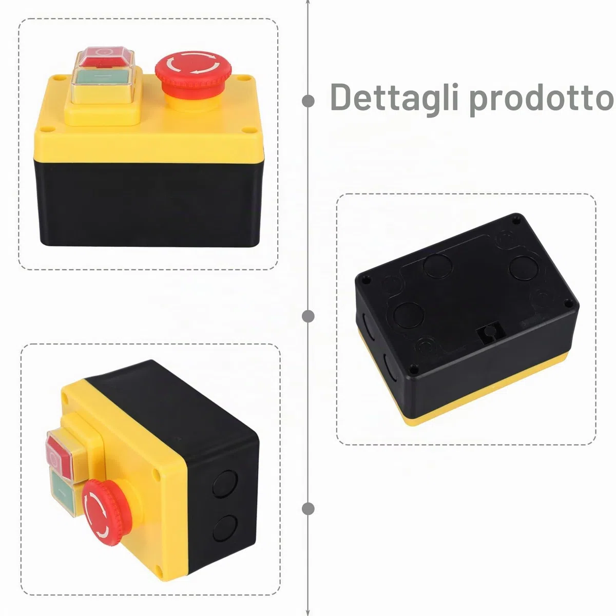ZYWUOY Interruttore elettromagnetico a pulsante 16A 250V Pulsante Interruttore Macchina per seghe da banco e macchine da officina Motor StopStart Pulsante Utilizzato in Macchinari/Attrezzatura
