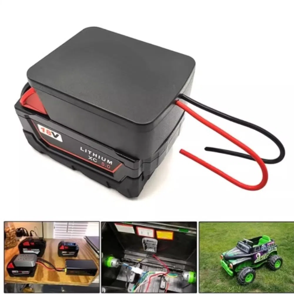 Adattatore Batteria, Convertitore Batteria Utensile Elettrico con Terminale Filo Interruttore Fusibile per PARKSIDE X20V TEAM 20V PAP20A1 PAP20A3 PAP20B1 PAP20B3 per Bici Elettrica