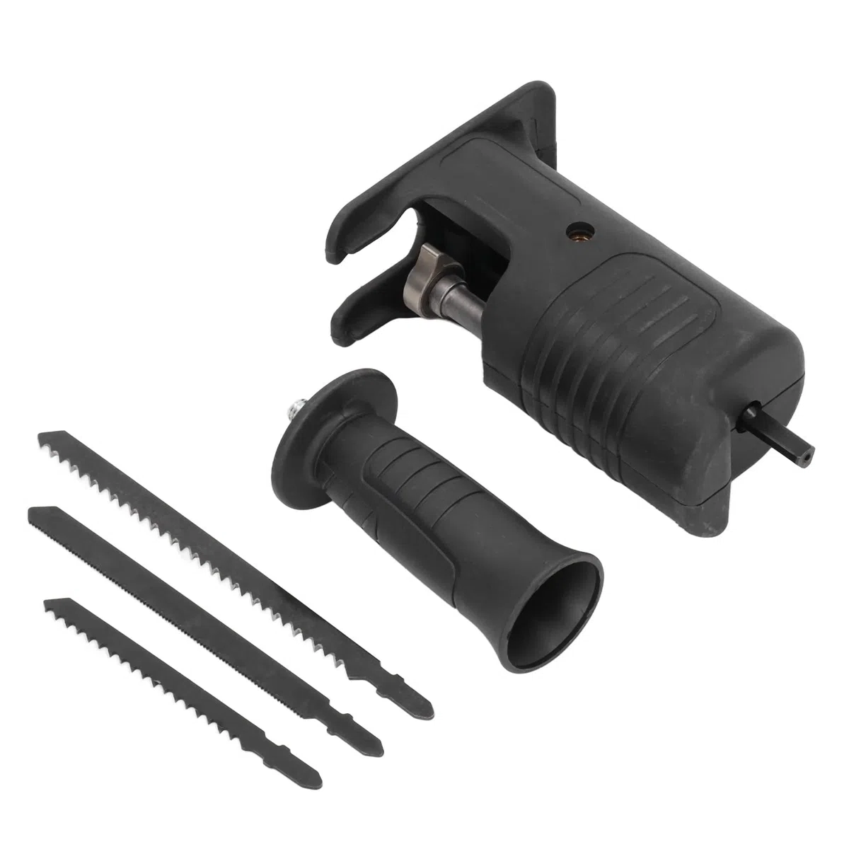 Kit Attacco Sega Alternativa per Trapano a Batteria con 3 Lame ABS Gambo Triangolare per Taglio Legno Metallo
