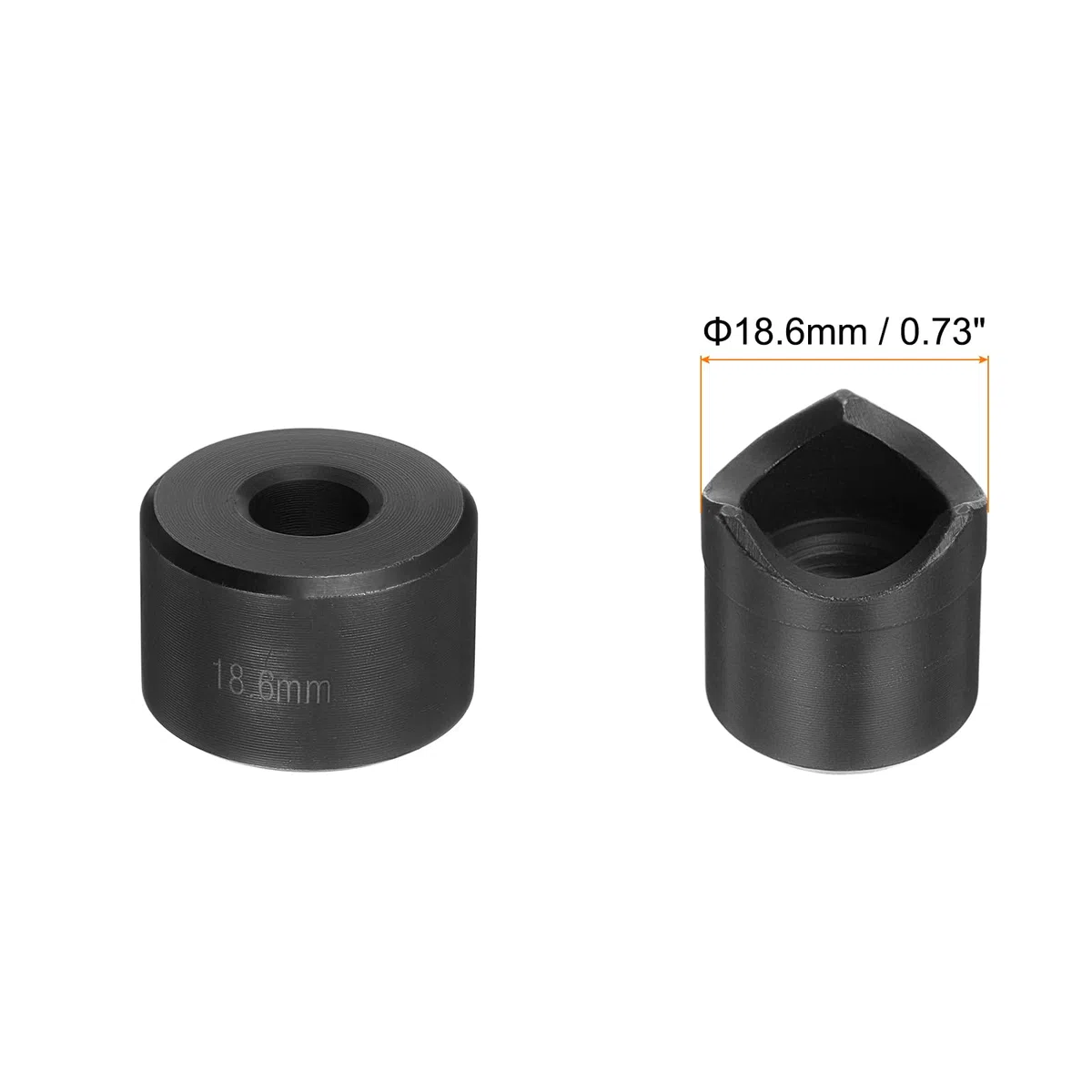 QUARKZMAN Punzone per Lamiera con Foro 18,6mm Kit Punzone Manuale Eliminazione Diretta Taglio Preciso Acciaio Cuscinetti per Lamiera per Piastra metallico Lavello Acciaio Inossidabile, Nero