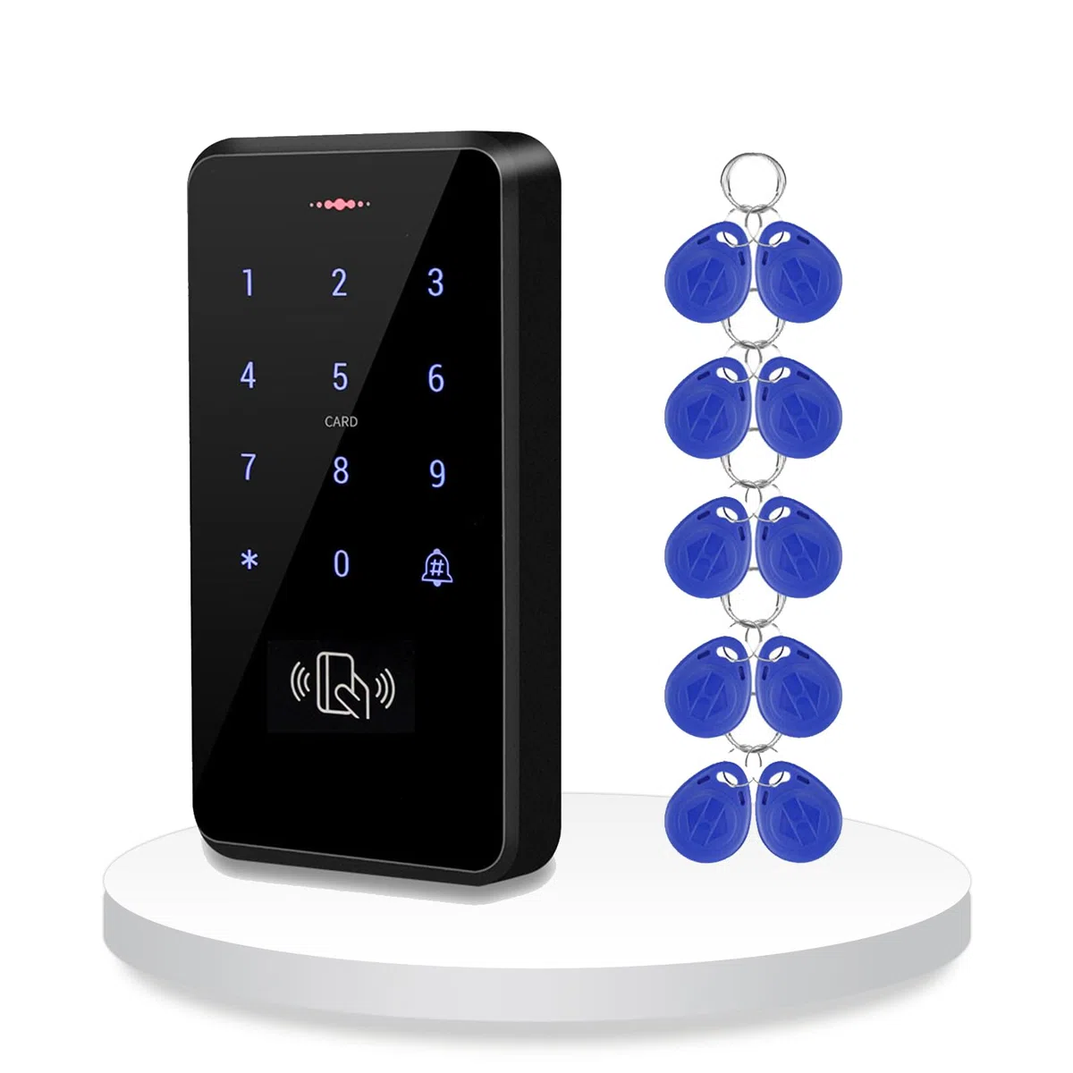 S20 Controller di Accesso Sistema di Controllo Accessi, Tastiera Retroilluminata RFID Apertura Porta Password IP68 Impermeabile Lettore di Schede 125 kHz con 10 Portachiavi EM4100