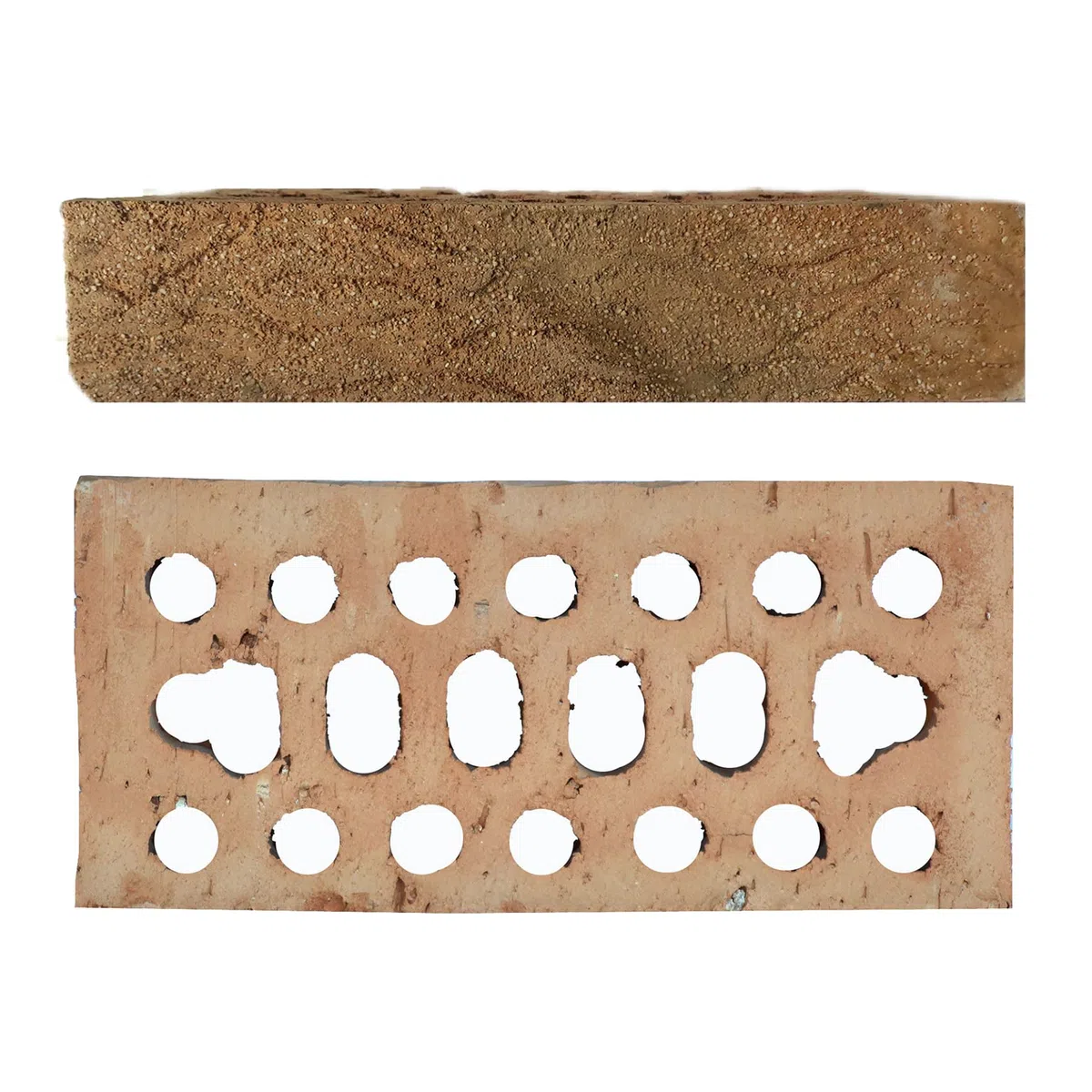 Mattone semipieno in cotto rugoso sabbiato colore rosato sfumato 25x12x5,5 cm Kosmos Cotto Cusimano 22 PEZZI