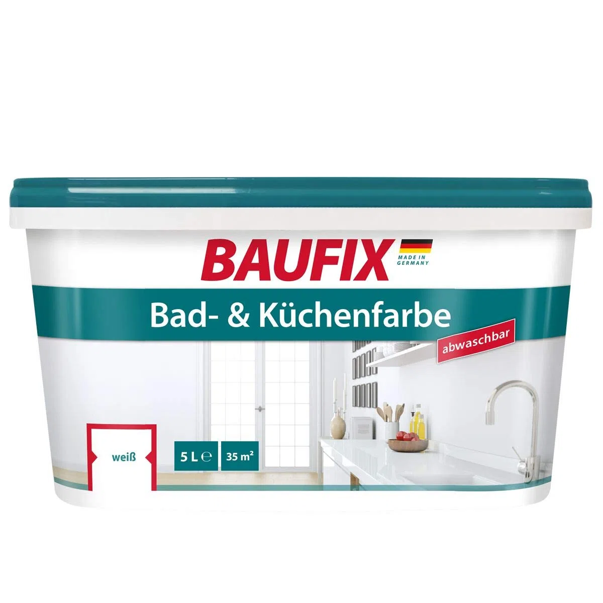 BAUFIX Vernice per Bagno e Cucina, Bianc, 5L