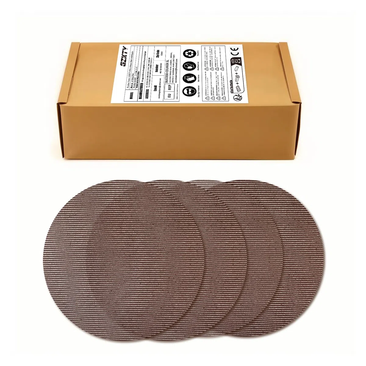 40 Pezzi Rete Dischi Abrasivi 150mm, Grana 60, Per Levigatrice Orbitale da 150mm e Levigatrici per Legno per la levigatura di superfici dure, legno, stucco, vernice, metallo
