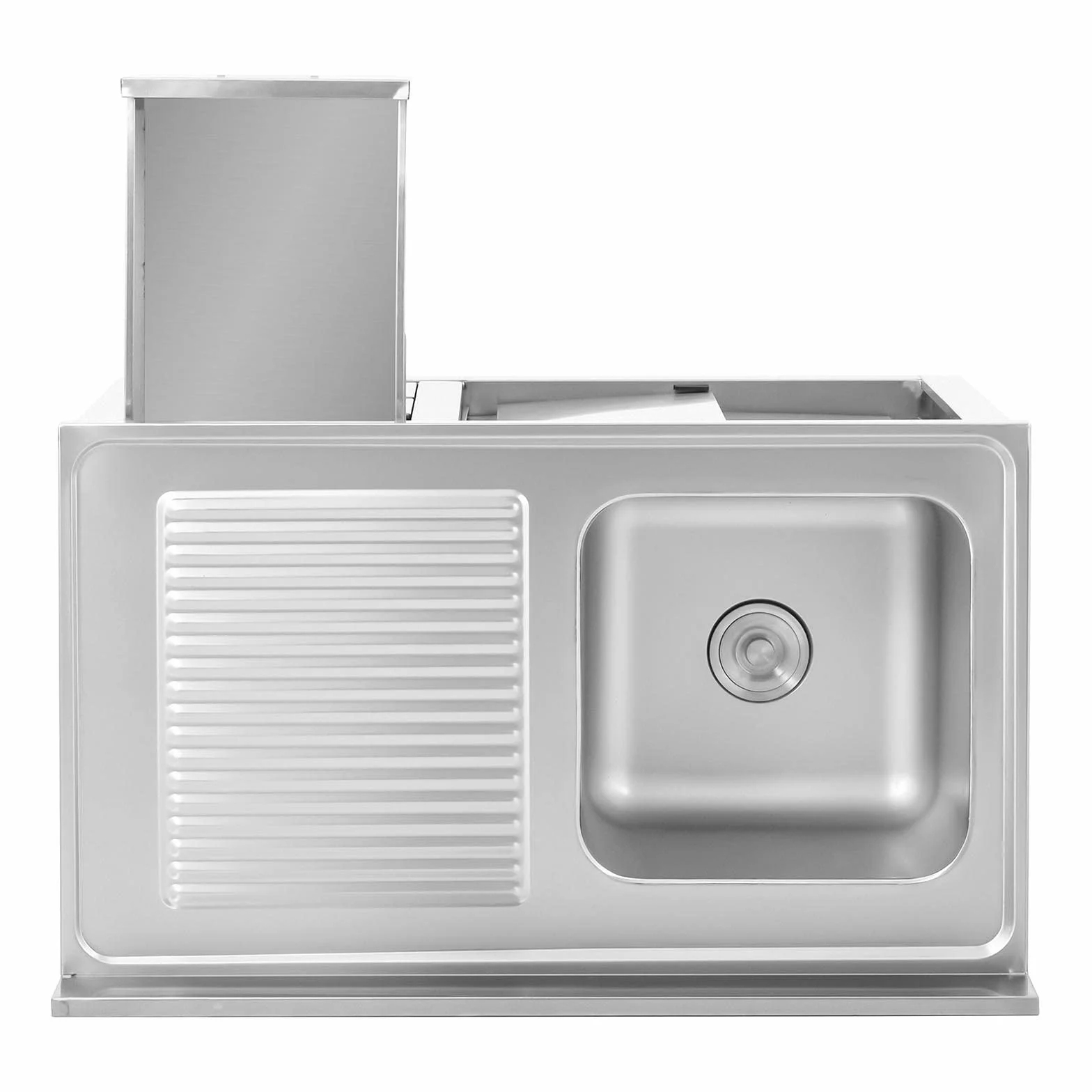 Royal Catering RC-IKS10 - Armadietto per lavello, 1 vasca, in acciaio inox, 400 x 400 x 300 mm