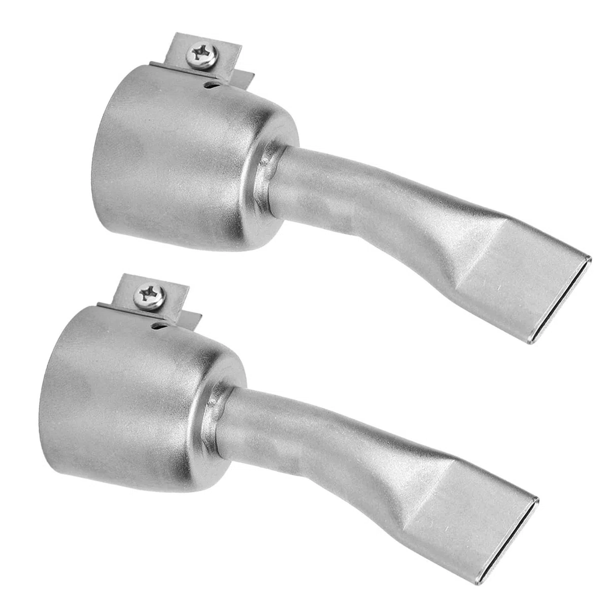 2Pcs Pistola ad aria calda Ugello per saldatura Saldatore in acciaio inox Torcia per riscaldamento Punte piatte Ugello per fogli di plastica in PVC Accessori per saldatura