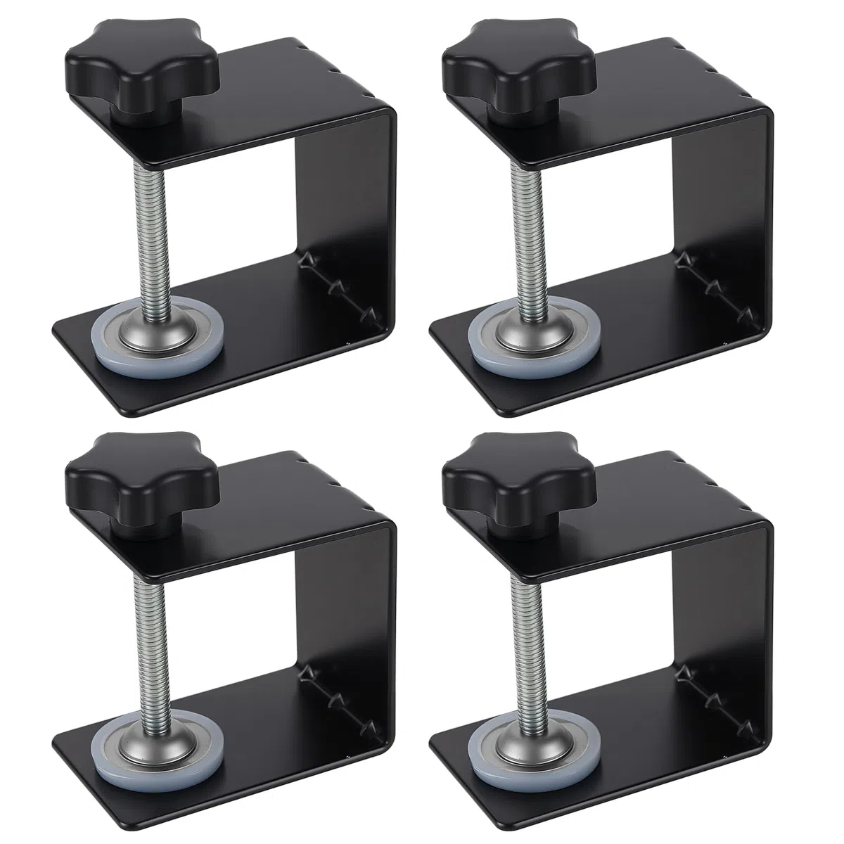 Morsetto a C Tiger G per montaggio su scrivania, 80 x 50 x 65 mm, nero, confezione da 4
