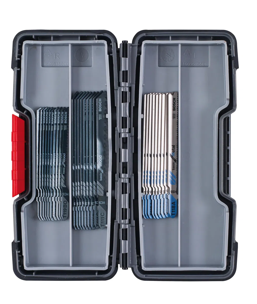 Bosch Professional Set da 30 Pezzi di lame per seghetto alternativo Basic for Wood and Metal, per legno e metallo, accessorio per seghetto alternativo