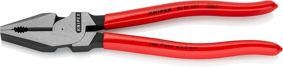 KNIPEX Pinza universale tipo forte in confezione Self-service rivestiti in resina sintetica 225 mm, 02 01 225 SB