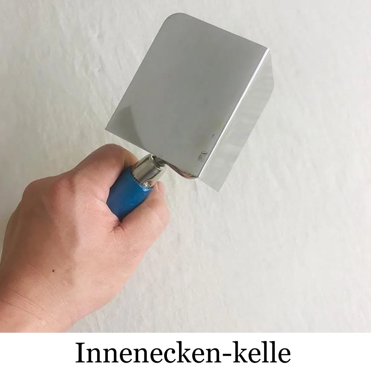 2 pezzi Spatole Angolari, Spatole Angolari Antiruggine, Cazzuola Angolare in Acciaio Inox, 80 x 60 mm Cazzuole per Angoli Interni ed Esterni, adatta per lavori negli angoli (blu)