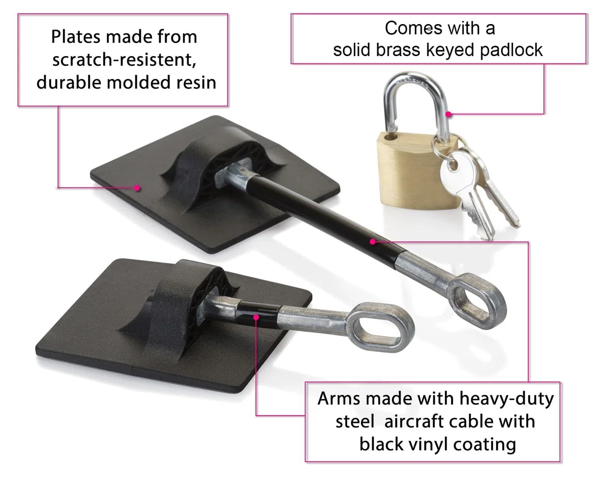 Computer Security Products Blocca Porta Frigorifero con Lucchetto Antiscasso - Lucchetto Frigorifero Nero