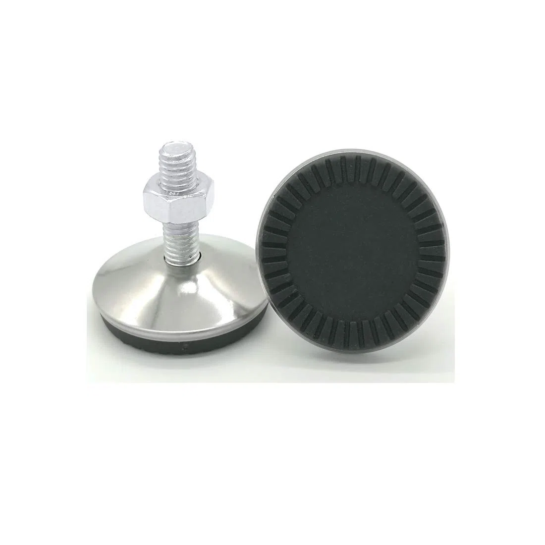 Drenky 12 kit di livellamento per mobili, piedini di livellamento per mobili pesanti in filo metallico esterno con dadi a T e dadi, base in gomma antiscivolo silenziosa (M10x30x50mm)