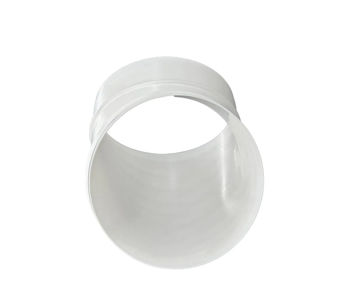 H&C VENT Tubo a Gomito 45 Gradi, Scarico e Ventilazione 150 mm, Plastica per Cappa, Angolare (45 Gradi, 150)