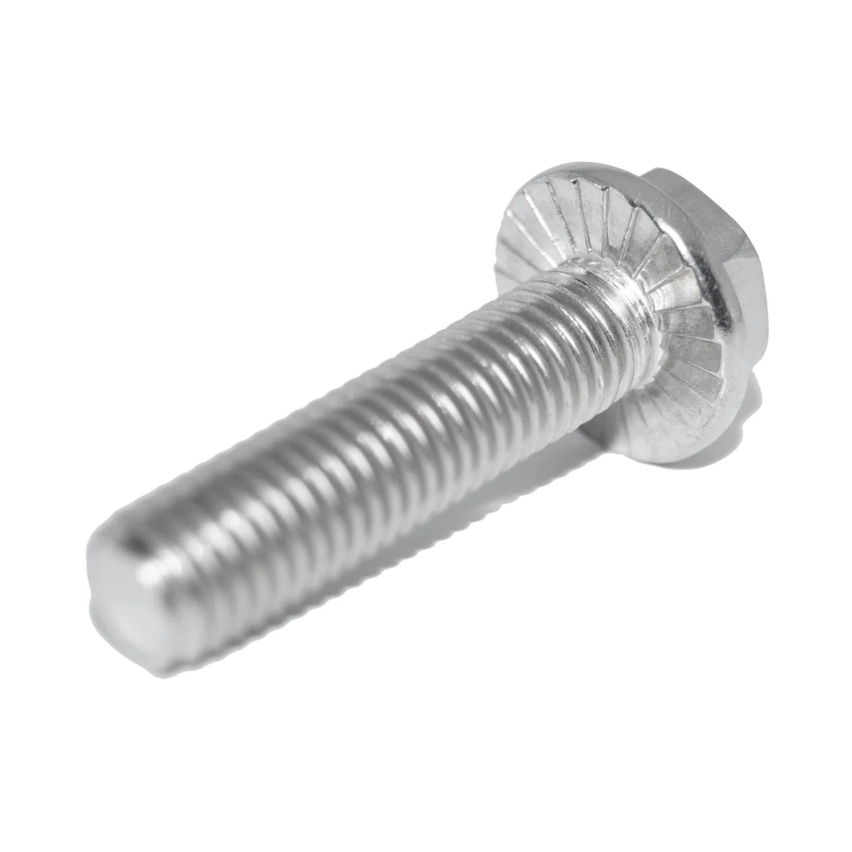 Viti a testa esagonale con flangia M8 x 60, 15 pezzi, DIN 6921 A2, in acciaio inox, filettatura completa e dentatura di bloccaggio