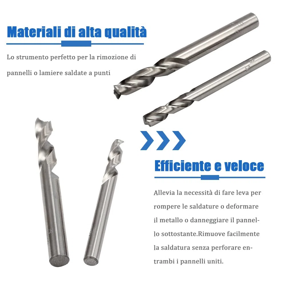 2 Pcs Kit di Tagli per Saldatura a Punti 6mm 8mm per Ferro Acciaio Legno Taglierina per Saldatura a Punti per Saldatura a Punti