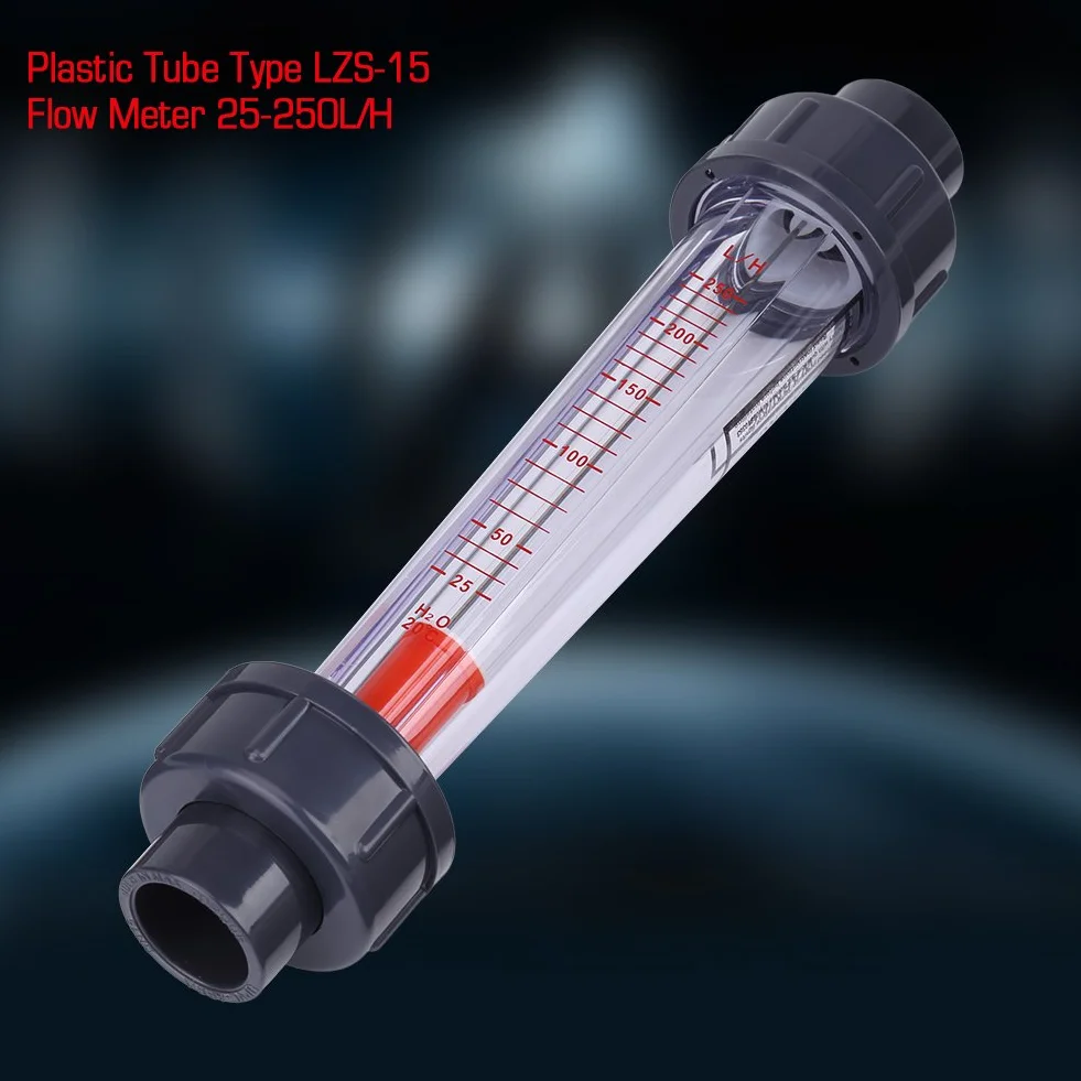 Misuratore di portata d'acqua, tipo di tubo 25-250L / H Flussimetro istantaneo in plastica per Etroleum, industria leggera, alimenti, protezione ambientale