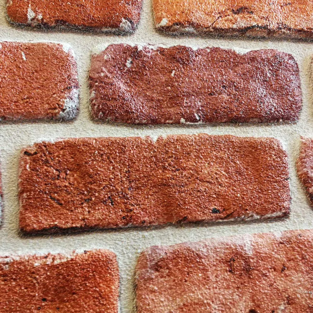 Pannello Mattoncino Ricostruito in Polistirolo Resinato Misure 100 cm X 50 cm Spess. 2 cm isolanti Termici per Interni e Esterni Modello FOCOLARE