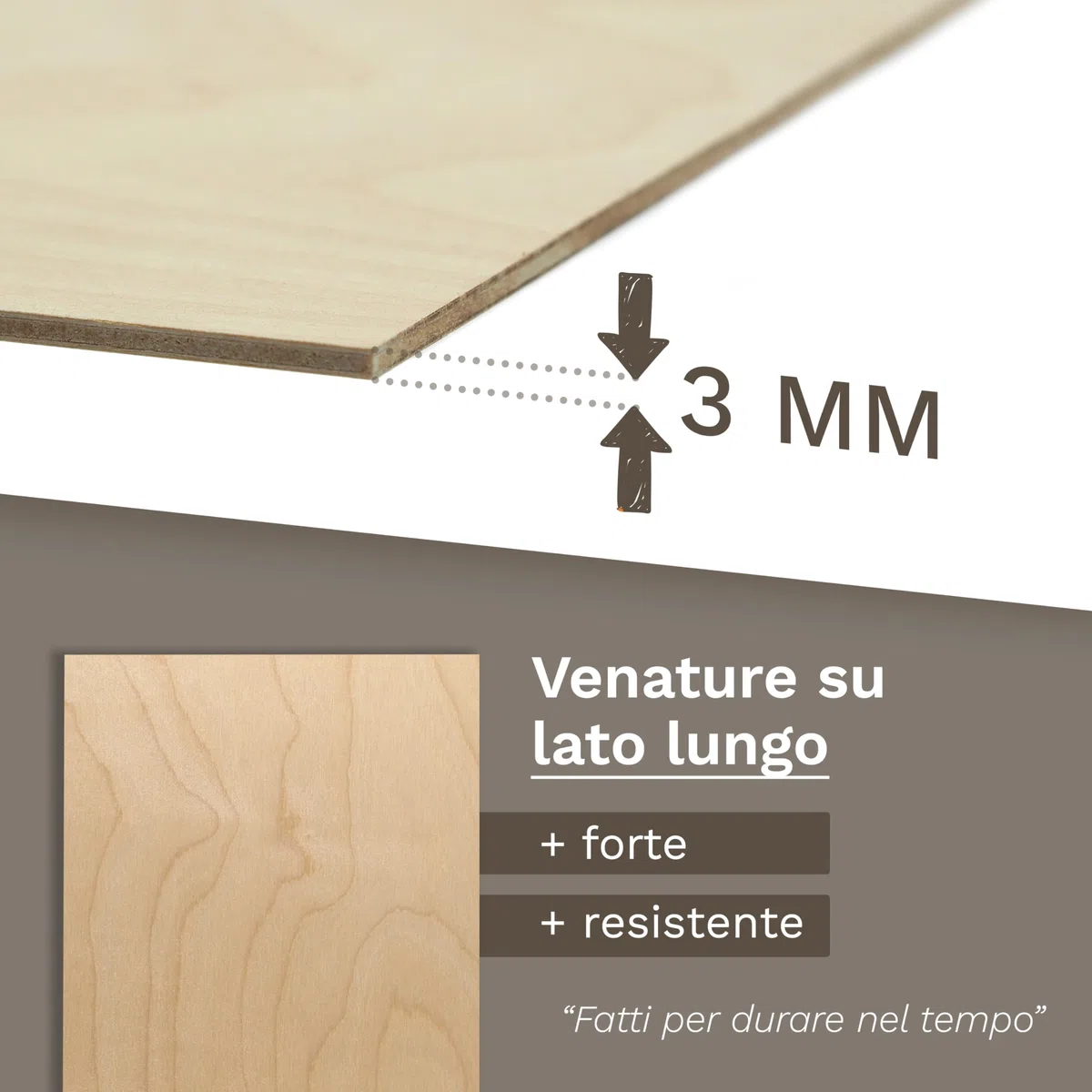 Wood Lab 25 x A4 Pannelli in Compensato di Betulla |3mm (±0,5mm) 29,7x21cm A4 |Pannelli in Legno Grezzo per Artigianato, pirografia, traforo, CNC, Laser, Legno Decorativo, decoupage, Incisione (25)
