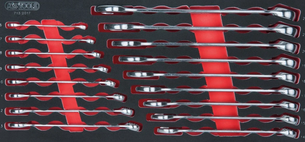 KS TOOLS 713.2017 - Set di chiavi combinate ULTIMATE, 17 pezzi