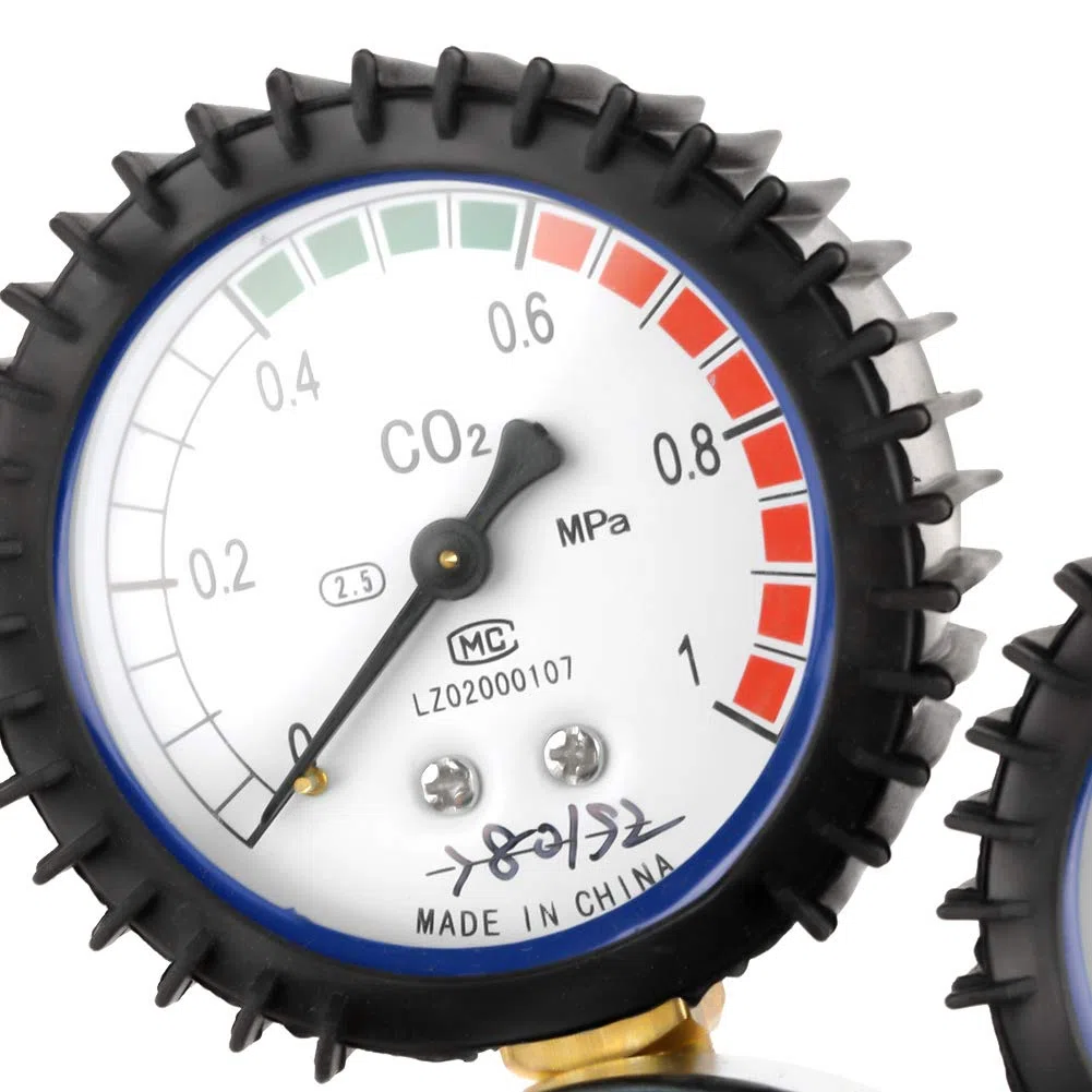 DEWIN Regolatore per Bombole di Gas, Regolatore per Bombole di Gas CO2 Riduttore di Pressione per Saldatura ad Anidride Carbonica G5/8