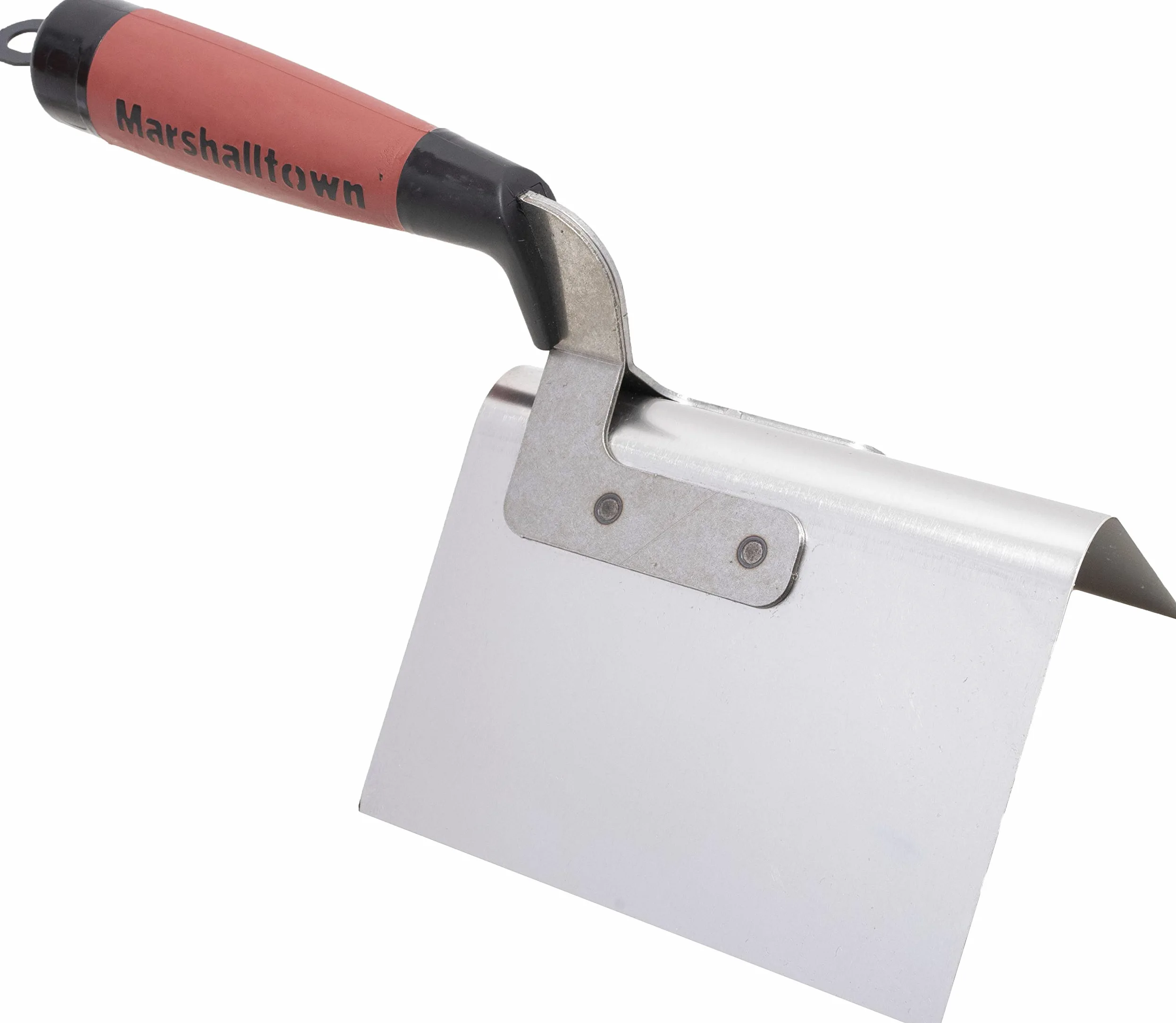 Frattazzo ad angolo esterno Marshalltown Bullnose con manico DuraSoft, frattazzo in acciaio inox, per muratori a secco e stuccatori, dimensioni: 127x89 mm
